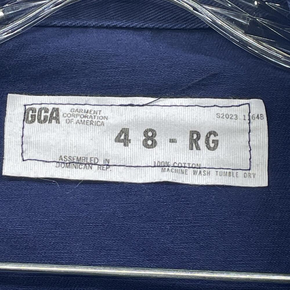 CCA Coveralls Garment Corp of America Blue Work Uniform Long Slv Men 48R M Myers - Picture 8 of 13